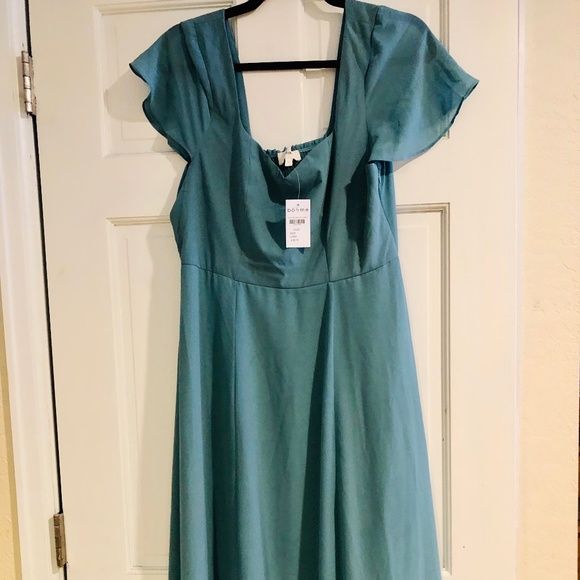 slim fit dress slacks Casual Sage Green Off The Shoulder Tulle Boho Prom Dress main image 0